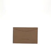 Portacarte in pelle martellata tortora con 2 tasche